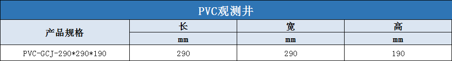 PVC觀測(cè)井規(guī)格尺寸